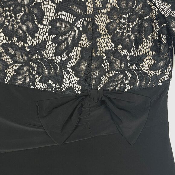 Perceptions Black and Lace Midi Dress - Picture 7 of 13